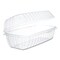 Dart Showtime 5.1 in. x 9.9 in. x 3.5 in. 29.9 oz. Hinged Plastic Hoagie Containers - Clear (200/Carton)